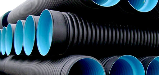 DWC pipe black inner blue